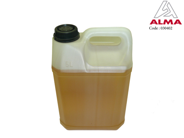 Hydraulic oils, 5 litres. Crdits : ALMA